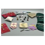 Vintage Sewing Accessories Collection with Thimbles and Needle Cases Including the Needlework Guild Of MN