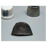 Vintage Sewing Accessories Collection with Thimbles and Needle Cases Including the Needlework Guild Of MN