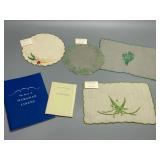 Set of 4 Unique New With Tags MARGHAB Linens Excellent Embroidery Pieces & Booklets