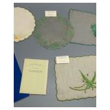 Set of 4 Unique New With Tags MARGHAB Linens Excellent Embroidery Pieces & Booklets