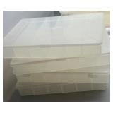 Set of 7 Clear Plastic Storage Organizing Containers with Lids