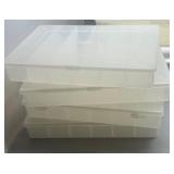 Set of 7 Clear Plastic Storage Organizing Containers with Lids