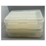 Set of 7 Clear Plastic Storage Organizing Containers with Lids