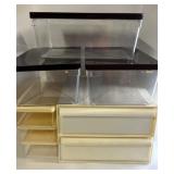 Assorted Storage Containers and Organizing Drawers Lot of 8