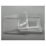 Assorted Clear Lucite & Plastic Storage Boxes and Display Frame