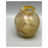 Unique Handblown Art Glass Vase with Artist