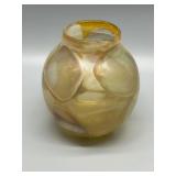 Unique Handblown Art Glass Vase with Artist