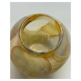 Unique Handblown Art Glass Vase with Artist