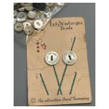 Rare Collection of Antique Hand Carved Mother-of-Pearl Buttons Rare Large Sizes and Smaller