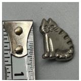 Set of 8 Pewter MVB 84 Character buttons featuring Animal and Heart Designs