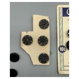 Collection of Antique GLASS Buttons Black and Decorative Designs - Last Picture Added Buttons Leo Popper