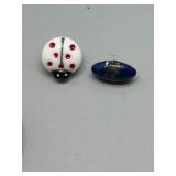 Collection of Antique GLASS Buttons Black and Decorative Designs - Last Picture Added Buttons Leo Popper