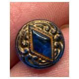 Collection of Antique GLASS Buttons Black and Decorative Designs - Last Picture Added Buttons Leo Popper