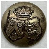Vintage Silver European Coat of Arms Buttons Set