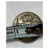 Vintage Silver European Coat of Arms Buttons Set