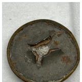 Set of 3 Antique Victorian Decorative Brass and Amythest Stone Buttons