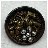 Set of 13 Antique Marcasite Floral Buttons with Rhinestone Style Accents
