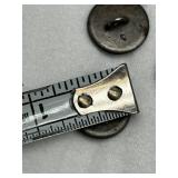 Set of 13 Antique Marcasite Floral Buttons with Rhinestone Style Accents