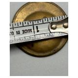 Rare Antique Brass Story Button with Flamenco Dancing Figures Diorama Relief