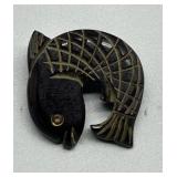 Collection of 5 Vintage BAKELITE Novelty Buttons: Animals and Geometric Designs