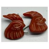 Collection of 5 Vintage BAKELITE Novelty Buttons: Animals and Geometric Designs