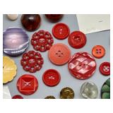 Large Collection of Assorted Vintage Buttons Bakelite, Lucite, Plastic & On Cardstock Many Unique