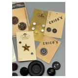 Large Collection of Assorted Vintage Buttons Bakelite, Lucite, Plastic & On Cardstock Many Unique