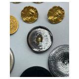 Large Collection of Assorted Vintage Buttons Bakelite, Lucite, Plastic & On Cardstock Many Unique