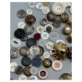 Large Collection of Assorted Vintage Buttons Bakelite, Lucite, Plastic & On Cardstock Many Unique