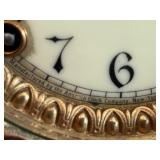 RARE Antique ANSONIA Royal Bonn "La Cheze" Mantel Clock with Floral Design Interesting Colors