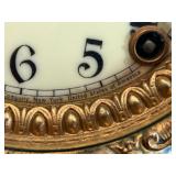 RARE Antique ANSONIA Royal Bonn "La Cheze" Mantel Clock with Floral Design Interesting Colors