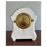 RARE Antique ANSONIA Royal Bonn "La Cheze" Mantel Clock with Floral Design Interesting Colors