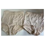 Vintage Set of 4 FLEXEES High-Waisted Shapewear Girdle Briefs in Nude Tones size XL