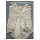 Vintage Flexees Style 6856 Beige Full Body Suit Shapewear Lingerie 36D - Made in USA