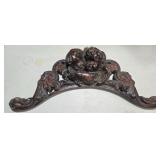Vintage Attila Cherub Chalkware Pediment Large Wall Decor