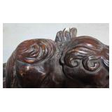 Vintage Attila Cherub Chalkware Pediment Large Wall Decor