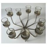 CROPPINGCrate & Barrel Modern Metal 9-Arm Votive Candle Holder
