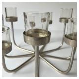 CROPPINGCrate & Barrel Modern Metal 9-Arm Votive Candle Holder