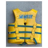 Vintage 1960s New With Tags Ski Master Competition Ski Team Puffy Foam Life Vest, Adult Medium