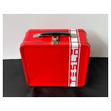 Collectible Red TESLA Metal Lunch Box with Handle
