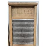 Vintage Washboard Duo: National Washboard Co. No. 801 and Midget Sink