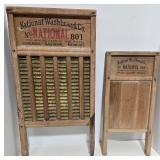 Vintage Washboard Duo: National Washboard Co. No. 801 and Midget Sink
