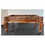 Antique Wooden Stool Frame with Curved Legs