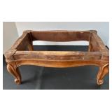 Antique Wooden Stool Frame with Curved Legs