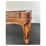 Antique Wooden Stool Frame with Curved Legs