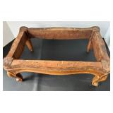 Antique Wooden Stool Frame with Curved Legs
