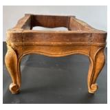 Antique Wooden Stool Frame with Curved Legs