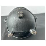 MCM Cast Iron Colonial Repro Fire Starter Smudge Pot by Virginia Metalcrafters w/ Stone Wand