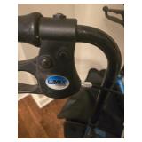 Lumex Three-Wheel Rollator Walker with Padded Storage Bag