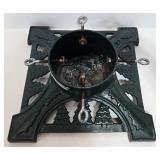 Vintage Cast Iron Christmas Tree Stand with Decorative Design